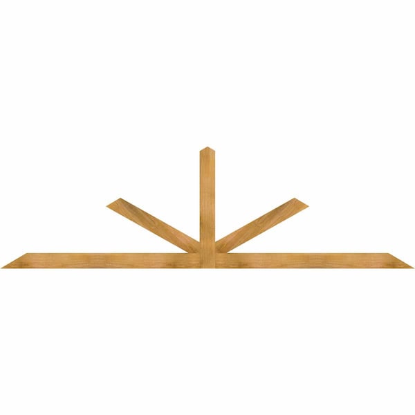 Ekena Millwork Saratoga Timber Gable Bracket, Western Red Cedar, 108"W x 31 1/2"H x 2"D x 4"F, 7/12 Pitch GBW108X31X0204SAR00RWR - main